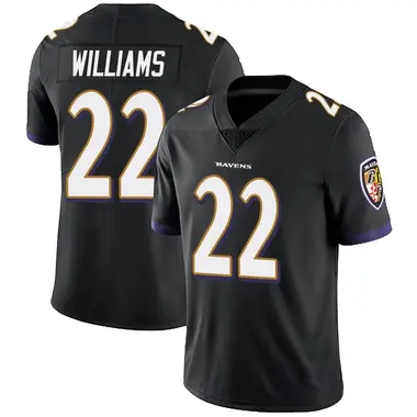 Youth Nike Baltimore Ravens Damarion Williams Alternate Vapor Untouchable Jersey - Black Limited