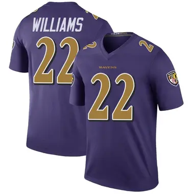 Youth Nike Baltimore Ravens Damarion Williams Color Rush Jersey - Purple Legend