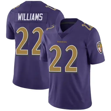 Youth Nike Baltimore Ravens Damarion Williams Color Rush Vapor Untouchable Jersey - Purple Limited