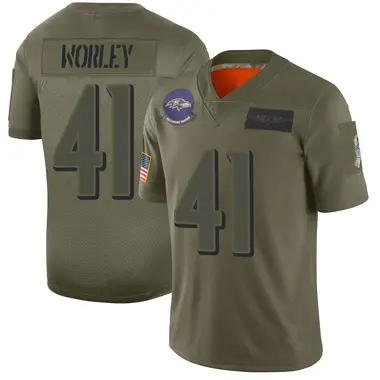 Youth Nike Baltimore Ravens Daryl Worley 2019 Salute to Service Jersey - Camo Limited