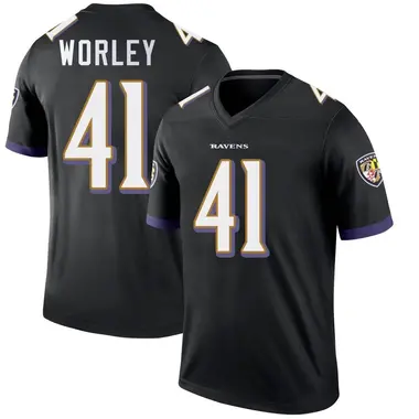 Youth Nike Baltimore Ravens Daryl Worley Jersey - Black Legend