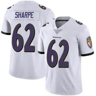 Youth Nike Baltimore Ravens David Sharpe Vapor Untouchable Jersey - White Limited