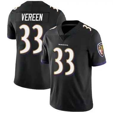 Youth Nike Baltimore Ravens David Vereen Alternate Vapor Untouchable Jersey - Black Limited