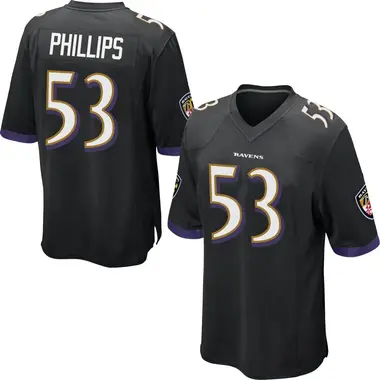 Youth Nike Baltimore Ravens Del'Shawn Phillips Jersey - Black Game