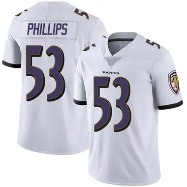 Youth Nike Baltimore Ravens Del'Shawn Phillips Vapor Untouchable Jersey - White Limited