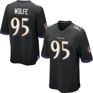 Youth Nike Baltimore Ravens Derek Wolfe Jersey - Black Game