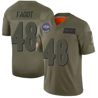 Youth Nike Baltimore Ravens Diego Fagot 2019 Salute to Service Jersey - Camo Limited