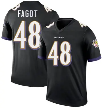 Youth Nike Baltimore Ravens Diego Fagot Jersey - Black Legend