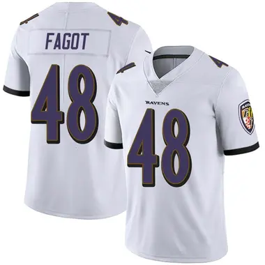 Youth Nike Baltimore Ravens Diego Fagot Vapor Untouchable Jersey - White Limited