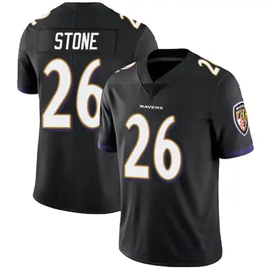 Youth Nike Baltimore Ravens Geno Stone Alternate Vapor Untouchable Jersey - Black Limited