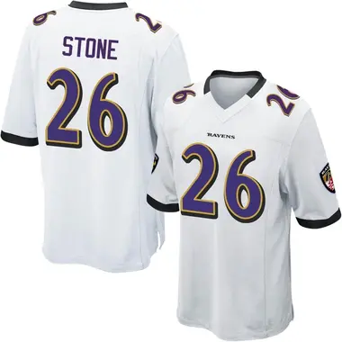 Youth Nike Baltimore Ravens Geno Stone Jersey - White Game