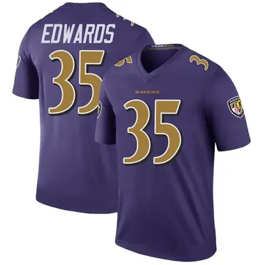 Youth Nike Baltimore Ravens Gus Edwards Color Rush Jersey - Purple Legend