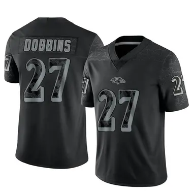 Youth Nike Baltimore Ravens J.K. Dobbins Reflective Jersey - Black Limited