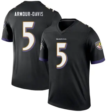 Youth Nike Baltimore Ravens Jalyn Armour-Davis Jersey - Black Legend