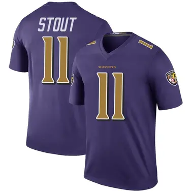 Youth Nike Baltimore Ravens Jordan Stout Color Rush Jersey - Purple Legend
