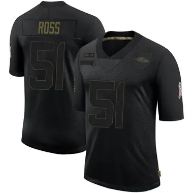 Youth Nike Baltimore Ravens Josh Ross 2020 Salute To Service Jersey - Black Limited