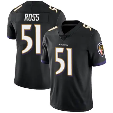 Youth Nike Baltimore Ravens Josh Ross Alternate Vapor Untouchable Jersey - Black Limited