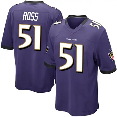 Youth Nike Baltimore Ravens Josh Ross Team Color Jersey - Purple Game
