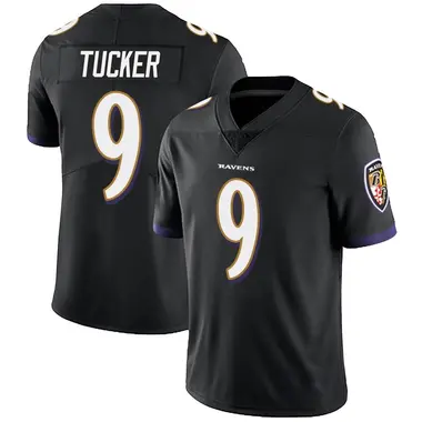 Youth Nike Baltimore Ravens Justin Tucker Alternate Vapor Untouchable Jersey - Black Limited