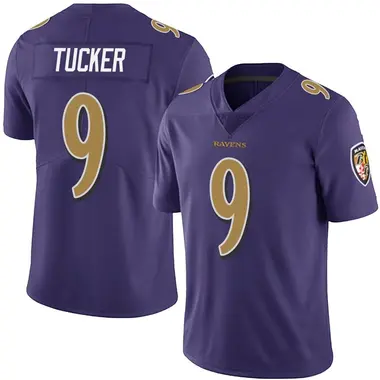 Youth Nike Baltimore Ravens Justin Tucker Team Color Vapor Untouchable Jersey - Purple Limited