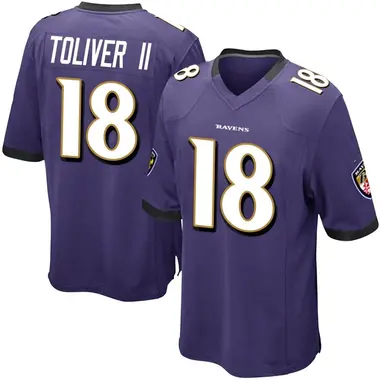 Youth Nike Baltimore Ravens Kevin Toliver II Team Color Jersey - Purple Game