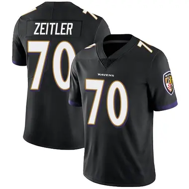 Youth Nike Baltimore Ravens Kevin Zeitler Alternate Vapor Untouchable Jersey - Black Limited