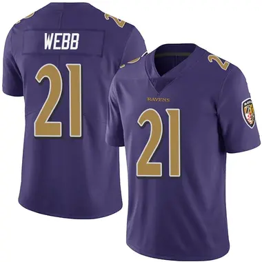 Youth Nike Baltimore Ravens Lardarius Webb Team Color Vapor Untouchable Jersey - Purple Limited