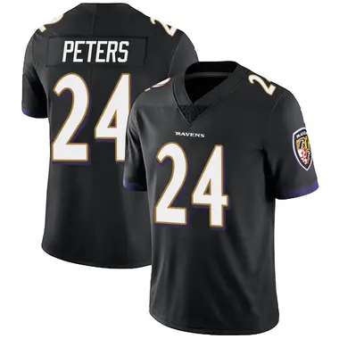 Youth Nike Baltimore Ravens Marcus Peters Alternate Vapor Untouchable Jersey - Black Limited