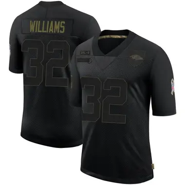 Youth Nike Baltimore Ravens Marcus Williams 2020 Salute To Service Jersey - Black Limited