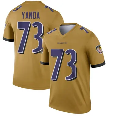 Youth Nike Baltimore Ravens Marshal Yanda Inverted Jersey - Gold Legend