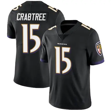 Youth Nike Baltimore Ravens Michael Crabtree Alternate Vapor Untouchable Jersey - Black Limited
