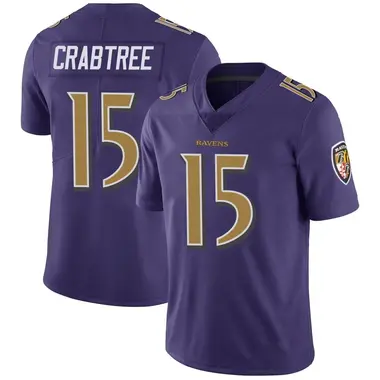 Youth Nike Baltimore Ravens Michael Crabtree Color Rush Vapor Untouchable Jersey - Purple Limited