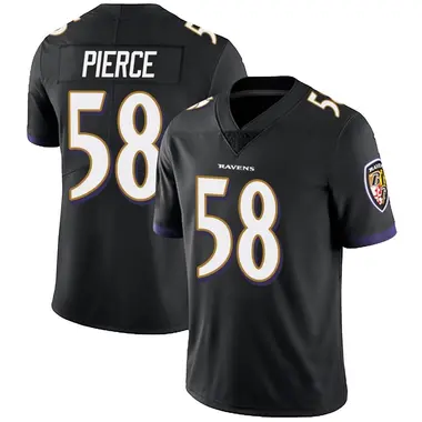 Youth Nike Baltimore Ravens Michael Pierce Alternate Vapor Untouchable Jersey - Black Limited