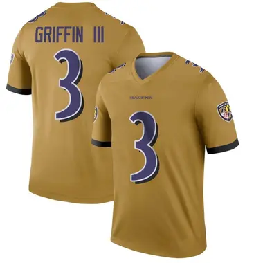 Youth Nike Baltimore Ravens Robert Griffin III Inverted Jersey - Gold Legend