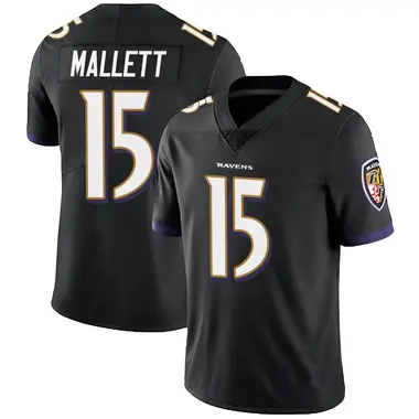 Youth Nike Baltimore Ravens Ryan Mallett Alternate Vapor Untouchable Jersey - Black Limited