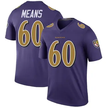 Youth Nike Baltimore Ravens Steven Means Color Rush Jersey - Purple Legend