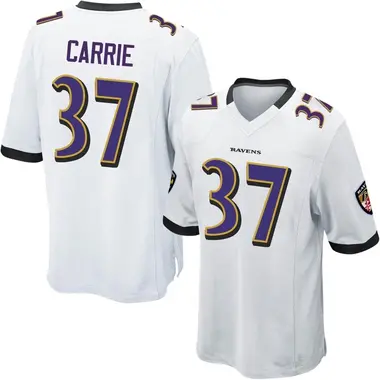 Youth Nike Baltimore Ravens T.J. Carrie Jersey - White Game