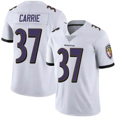 Youth Nike Baltimore Ravens T.J. Carrie Vapor Untouchable Jersey - White Limited