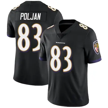 Youth Nike Baltimore Ravens Tony Poljan Alternate Vapor Untouchable Jersey - Black Limited