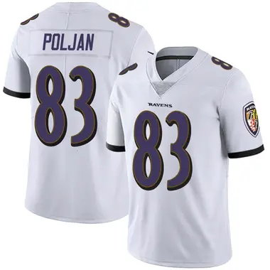 Youth Nike Baltimore Ravens Tony Poljan Vapor Untouchable Jersey - White Limited