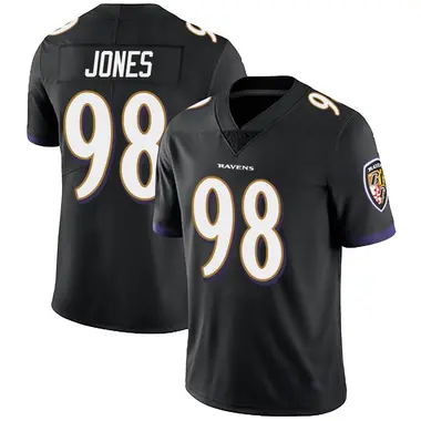 Youth Nike Baltimore Ravens Travis Jones Alternate Vapor Untouchable Jersey - Black Limited