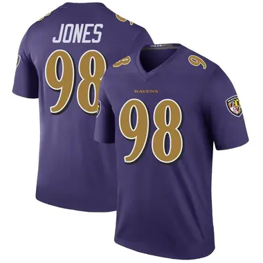 Youth Nike Baltimore Ravens Travis Jones Color Rush Jersey - Purple Legend