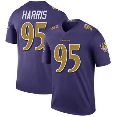 Youth Nike Baltimore Ravens Trent Harris Color Rush Jersey - Purple Legend
