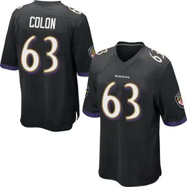 Youth Nike Baltimore Ravens Trystan Colon Jersey - Black Game