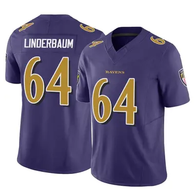 Youth Nike Baltimore Ravens Tyler Linderbaum Vapor F.U.S.E. Jersey - Purple Limited