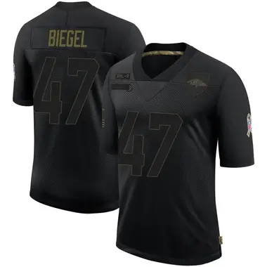 Youth Nike Baltimore Ravens Vince Biegel 2020 Salute To Service Jersey - Black Limited