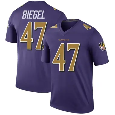 Youth Nike Baltimore Ravens Vince Biegel Color Rush Jersey - Purple Legend