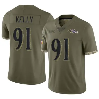 Youth Nike Baltimore Ravens Xavier Kelly 2022 Salute To Service Jersey - Olive Limited